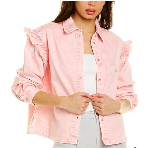 SOMETHING NAVY Magnolia Shirt Jacket - Picture 1 of 6